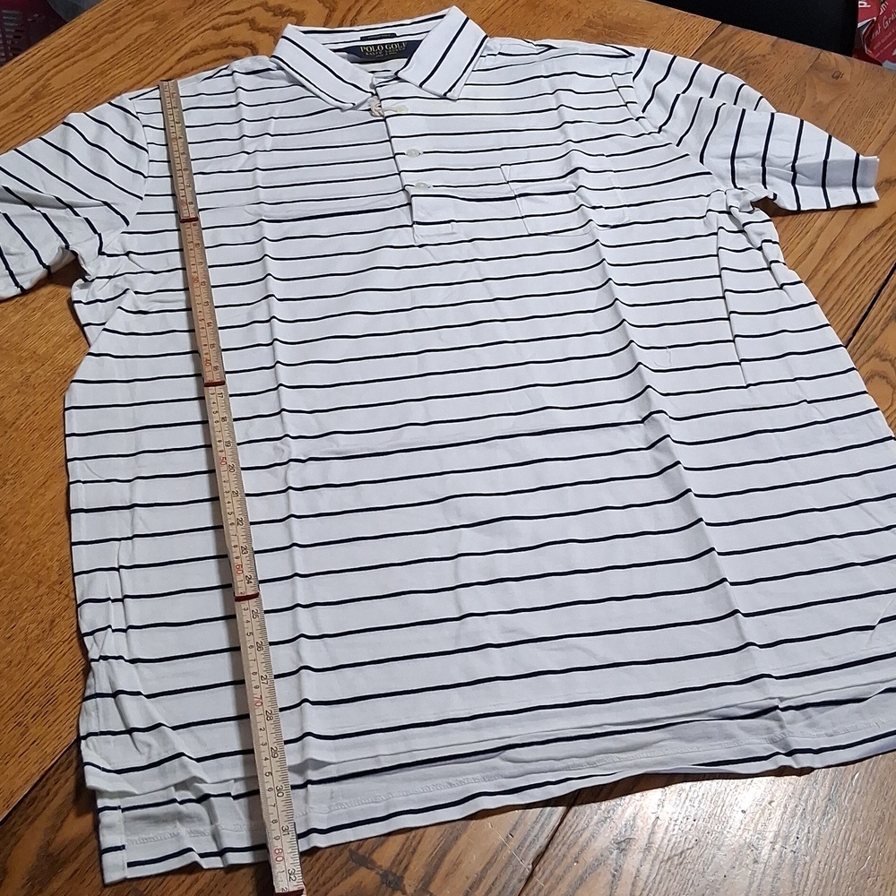 Ralph Lauren Polo Golf Mens Short Sleeves Shirt Large Pull Over Striped